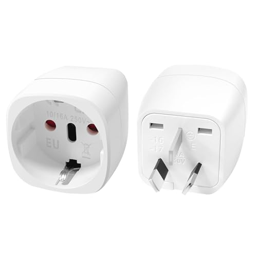 Adapter Australien,Reiseadapter Australien,Adapter Australien Deutschland Stecker,Reiseadapter China,Adapter China Deutschland Stecker,Type I Reisestecker für Australien China,Argentinien,Neuseeland von Clomnpe