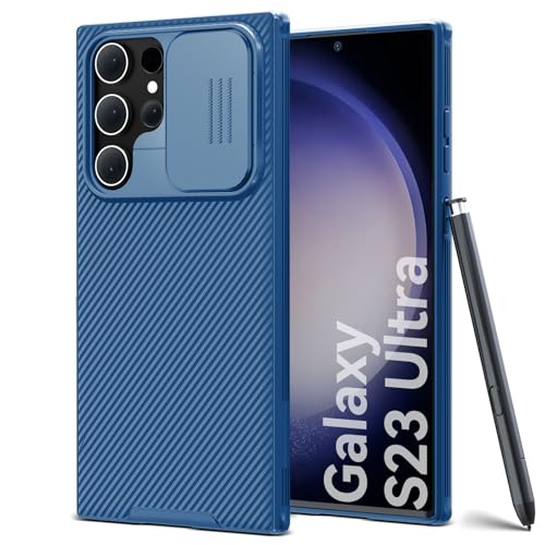 CloudValley für Samsung Galaxy S23 Ultra Hülle mit Kameraschutz, Schlanke Passform & Schützende Case, Kamera Schutzhülle Handyhülle für Galaxy S23 Ultra 5G 6.8 Zoll 2023 Release - Blau von CloudValley