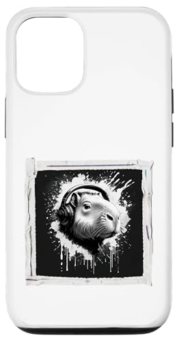 Hülle für iPhone 12/12 Pro Capybara Kopfhörer von Cloudcoast.store