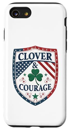 Hülle für iPhone SE (2020) / 7 / 8 Clover & Courage Civil Service Patriotischer Kleeblatt-Schild von Clover & Courage - Honoring Service & Heritage