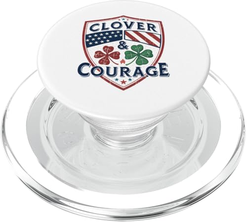 Patriotic Community Volunteer Irish-American St. Patrick's PopSockets PopGrip für MagSafe von Clover & Courage - Honoring Service & Heritage