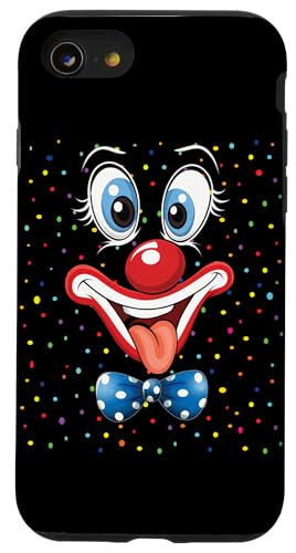 Hülle für iPhone SE (2020) / 7 / 8 Clown Karneval Kostüm Clownskostüm Clowns Fasching Konfetti von Clown Karneval Kostüm Clownskostüm Clowns Shirt