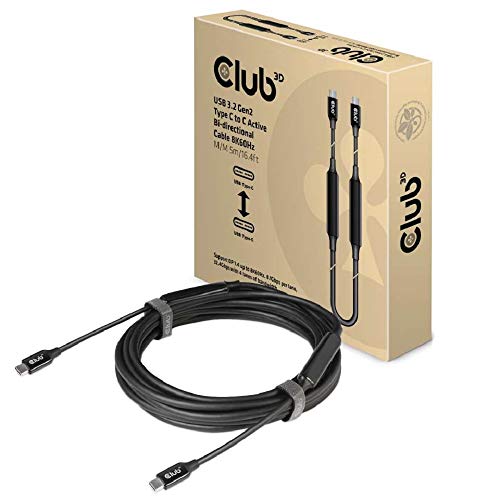Club 3D CAC-1535 USB 3.2 GEN 2 Type-C to C Active BI-Directional Cable 8K60HZ Data 10GBPS and PD von Club 3D