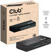 Club3D HDMI Splitter  1 Eingang  -> 4 Ausgänge 4K120Hz UHD retail von Club 3D