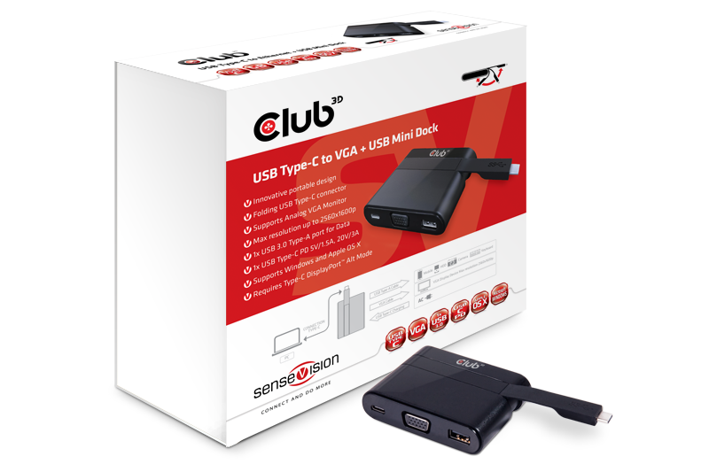Club 3D Club3D SenseVision - Dockingstation - USB - VGA (CSV-1532) von Club3D