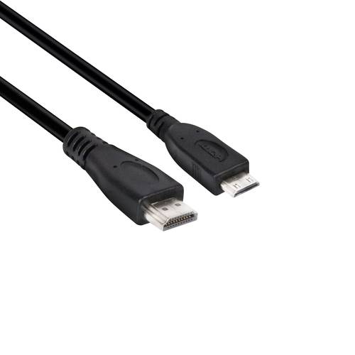 Club3D HDMI Anschlusskabel HDMI-Mini-C Stecker, HDMI-A Stecker 1.00m Schwarz CAC-1350 HDMI-Kabel von Club3D