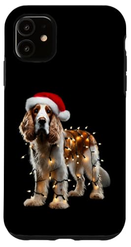 Hülle für iPhone 11 Clumber Spaniel Hund Weihnachtsmannmütze Weihnachtsbeleuchtung Besitzer Mama Papa von Clumber Spaniel Dog Christmas Products