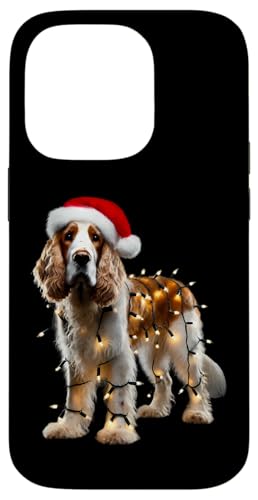 Hülle für iPhone 14 Pro Clumber Spaniel Hund Weihnachtsmannmütze Weihnachtsbeleuchtung Besitzer Mama Papa von Clumber Spaniel Dog Christmas Products