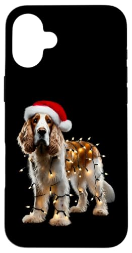 Hülle für iPhone 16 Plus Clumber Spaniel Hund Weihnachtsmannmütze Weihnachtsbeleuchtung Besitzer Mama Papa von Clumber Spaniel Dog Christmas Products