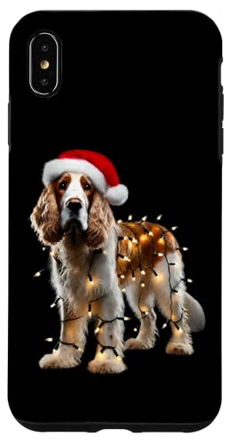 Hülle für iPhone XS Max Clumber Spaniel Hund Weihnachtsmannmütze Weihnachtsbeleuchtung Besitzer Mama Papa von Clumber Spaniel Dog Christmas Products