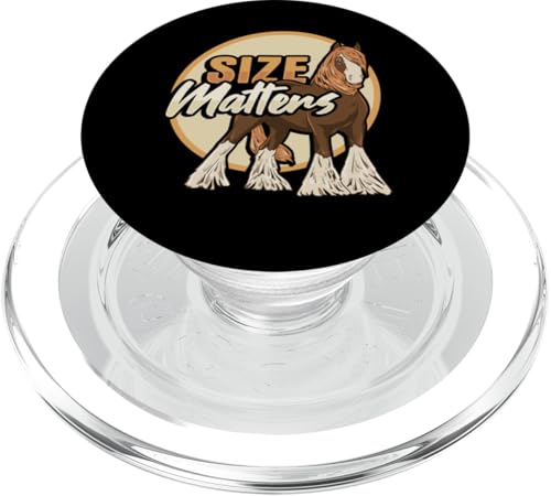 Draft Horse Meme Size Matters Design für einen Clydesdale Reiter PopSockets PopGrip für MagSafe von Clydesdale Horseback Riding Design