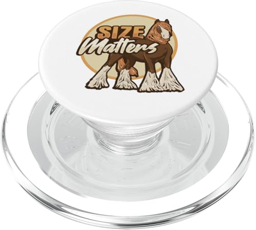 Draft Horse Meme Size Matters Design für einen Clydesdale Rider PopSockets PopGrip für MagSafe von Clydesdale Horseback Riding Design