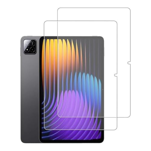 Cmeilau Displayschutzfolie für Xiaomi Pad 7/Xiaomi Pad 7 Pro 11,2 Zoll Tablet 2024 Neu, gehärtete Glasfolie, kratzfest, hohe Berührungsempfindlichkeit, verschleißfest, blasenfrei, blendfrei (2pcs) von Cmeilau