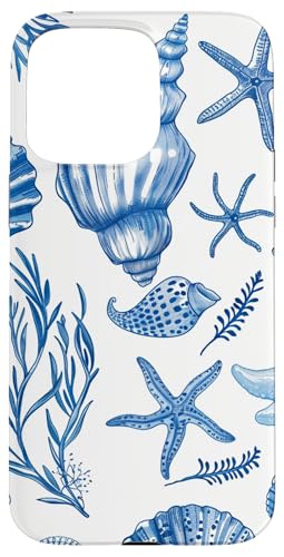 Hülle für iPhone 15 Pro Max Blue Seashell Coastal Summer, Seestern, Damen von Coastal Beach Summer Blue Seashell