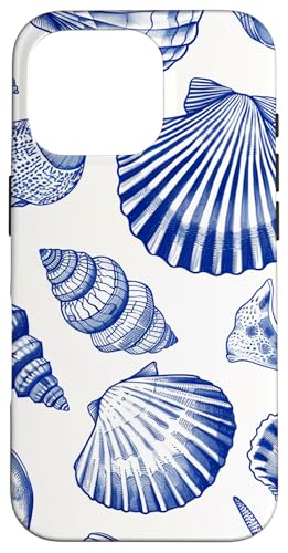 Hülle für iPhone 16 Pro Adrette Küstenmuscheln, Seestern, Muscheln in Blau von Coastal Beach Summer Blue Seashell