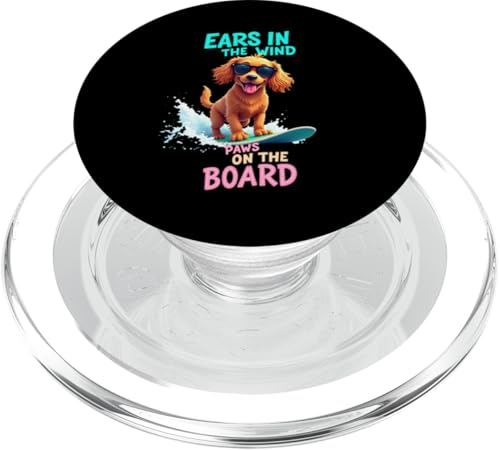 Cooler Cocker Spaniel Surfhund PopSockets PopGrip für MagSafe von Cocker Spaniel Fun Designs