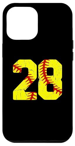 Hülle für iPhone 13 Pro Max Softball Player Jersey Nummer #28 28 Proud Softball MOM DAD von CocomoSoul-Mobile