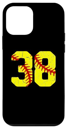 Hülle für iPhone 12 mini Softball Player Jersey Nummer #38 38 Proud Softball MOM DAD von CocomoSoul