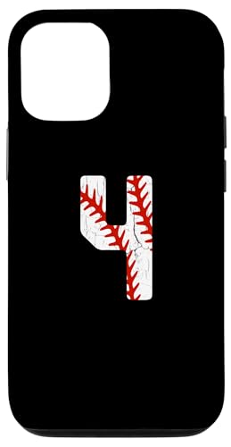 Hülle für iPhone 13 Pro Baseballspieler-Trikot Nummer 4 4 Proud Baseball Mama Papa von CocomoSoul