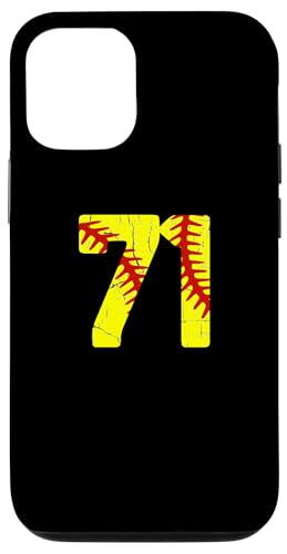 Hülle für iPhone 14 Softball Spieler Trikot Nummer #71 71 Proud Softball MOM DAD von CocomoSoul