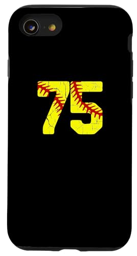 Hülle für iPhone SE (2020) / 7 / 8 Softball Player Jersey Nummer #75 75 Proud Softball MOM DAD von CocomoSoul