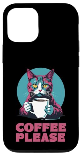 Hülle für iPhone 15 Coffee Lover Design Geschenk Katze von Coffee Addict Funny Cat Milk