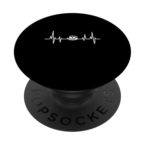 Herzschlag EKG Espresso PopSockets mit austauschbarem PopGrip von Coffee Making Caffeine Lover Barista Gifts