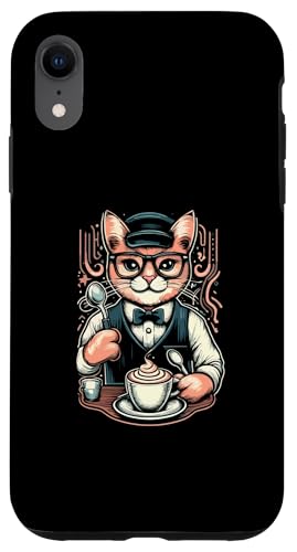 Hülle für iPhone XR Katze Barista von Coffee Making Caffeine Lover Barista Gifts