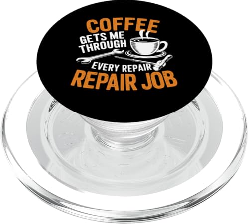 Mechaniker Kaffeeliebhaber Werkstatt Maschinenbau PopSockets PopGrip für MagSafe von Coffee Mechanic Mechanical Engineering