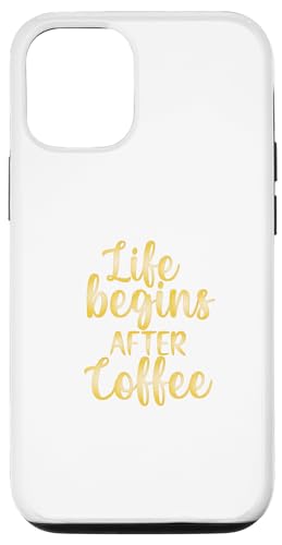 Hülle für iPhone 15 Life begins after coffee Coffein Lover Graphic Novelty Tee von Coffee lover
