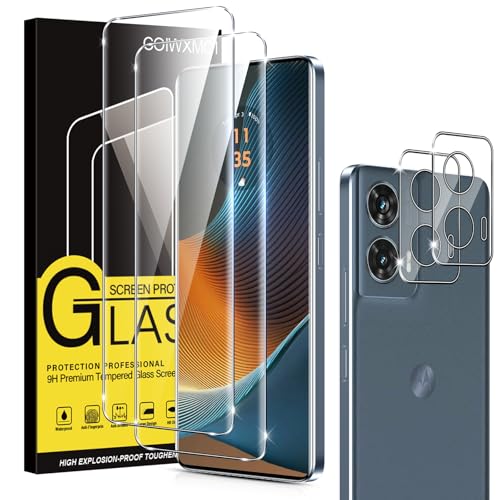 Coiwxmoi 2 Stück Panzer Schutz Glas für Motorola Edge 50 Fusion mit 2 Kamera Displayschutzfolie 9H Härte Schutzfolie Schutzglas Ultra Transparent Kratzfest Blasenfrei Displayschutz von Coiwxmoi