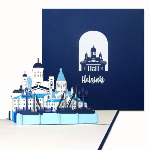 Pop-Up Karte „Helsinki - Finnland“ 3D Grußkarte als Einladung, Postkarte, Souvenir, Gutschein & Fanartikel - Karte mit Umschlag von Cologne Cards