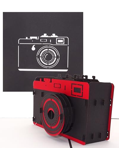 Pop Up Karte "Kamera" – 3D Geburtstagskarte Fotograf, Grußkarte & Glückwunschkarte für Foto Fans als Geschenk, Geschenkverpackung oder Geschenkgutschein für Fotoapparat & Digitalkamera von Cologne Cards