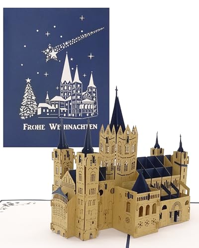 Weihnachtskarte Bonn - Bonner Münster - 3D Pop Up Karte – Grußkarte als Souvenir, Geschenk, Geldgeschenk, Geschenkverpackung von Cologne Cards