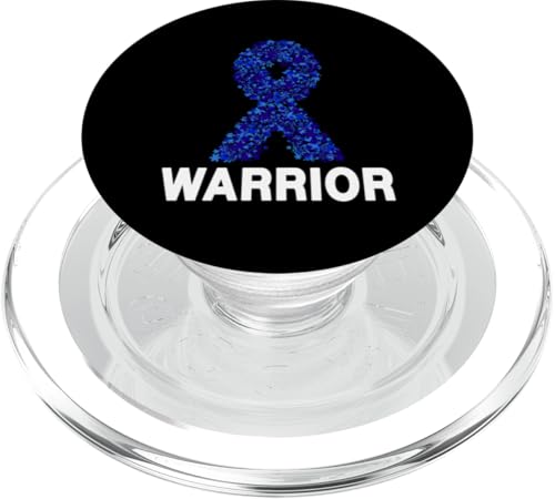 Darmkrebskrieger tragen blaues Band Darmkrebs PopSockets PopGrip für MagSafe von Colon Cancer Awareness Month Colorectal Cancer