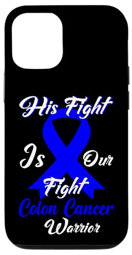 Hülle für iPhone 14 Pro Colon Cancer Awareness Warrior Blue Ribbon unterstützt Familie von Colon Cancer Awareness products (Lwaka)