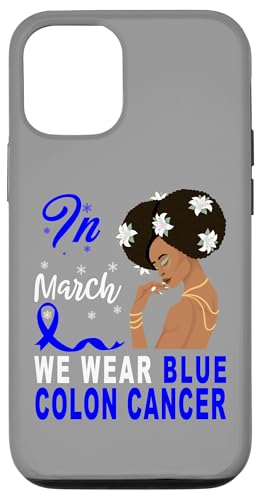 Hülle für iPhone 15 Darmkrebsbewusstsein blaues Band im März afrikanische Unterstützung von Colon Cancer Awareness products (Lwaka)