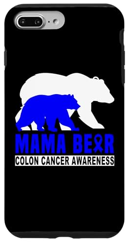 Hülle für iPhone 7 Plus/8 Plus Darmkrebs Mama Bär Unterstützung Mutter Mutter Unterstützung Familie von Colon Cancer Awareness products (Lwaka)