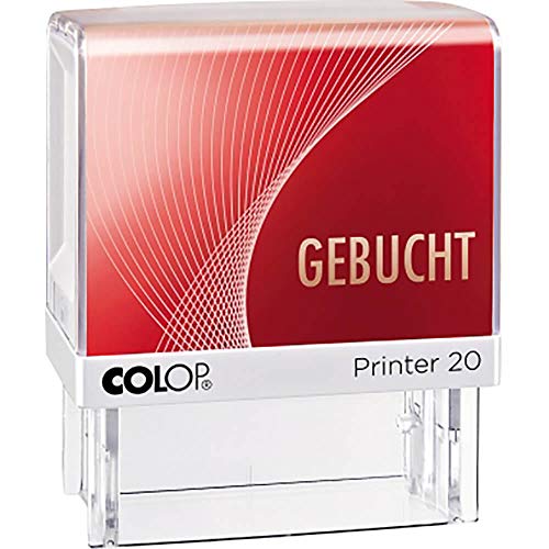 Colop 100672 Textstempel selbstfärbend: Gebucht, rot von Colop