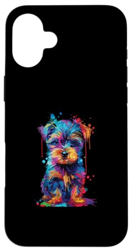 Hülle für iPhone 16 Plus Hund Baby Bunt von Colorful Animal Design