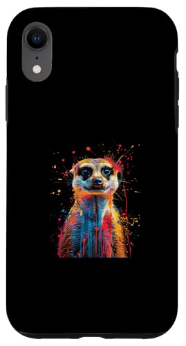 Hülle für iPhone XR Erdmännchen bunt von Colorful Animal Design