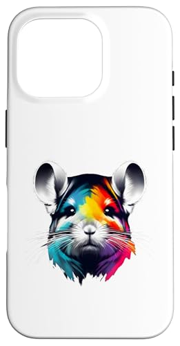 Hülle für iPhone 16 Pro Bunte Chinchilla-Chinchilla von Colorful Animals Co.