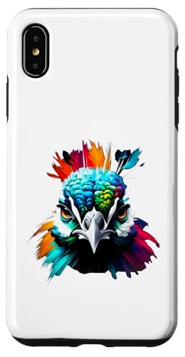 Hülle für iPhone XS Max Mehrfarbige Kunst, bunter Pfau von Colorful Animals Co.