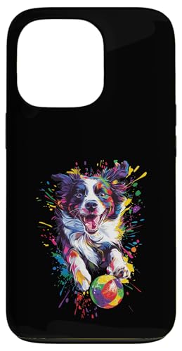 Hülle für iPhone 13 Pro Border Collie, bunt von Colorful Dog Design