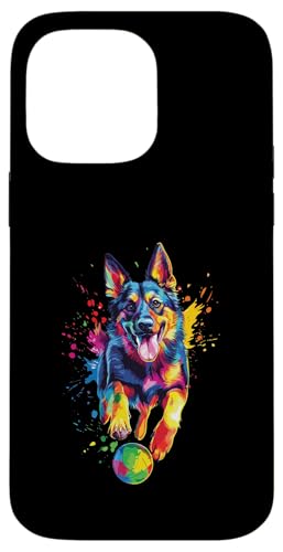 Hülle für iPhone 14 Pro Max Deutscher Schäferhund, bunt von Colorful Dog Design