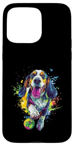 Hülle für iPhone 15 Pro Max Basset Hound Bunt von Colorful Dog Design