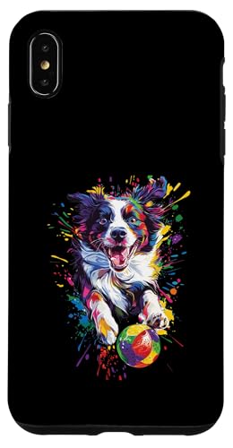 Hülle für iPhone XS Max Border Collie, bunt von Colorful Dog Design