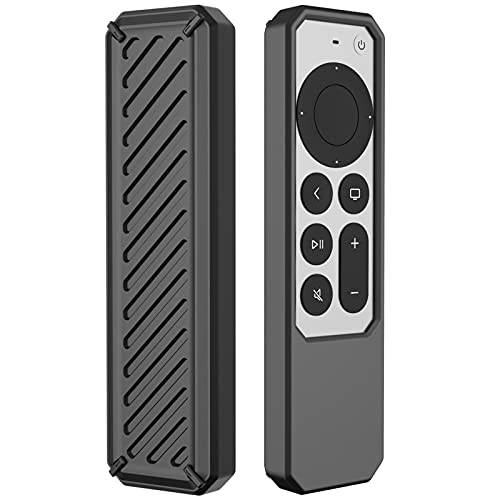 Colorful Fernbedienungs Schutzhülle kompatibel mit Apple TV 4K Siri Remote 2021 Remote Control Cover, Stoßfeste, rutschfeste Silikon-Fernbedienung Anti-Sweat Schutzhülle (BK) von Colorful Elektronik