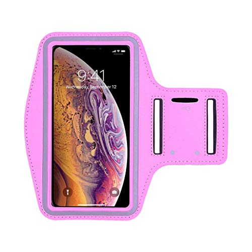 Für iPhone 11 6.1 Zoll Sportarmband Hülle,Colorful Armband Telefon Handyhalter Case für Laufen, Workout, Joggen und Fitness (Rosa) von Colorful Handyhülle