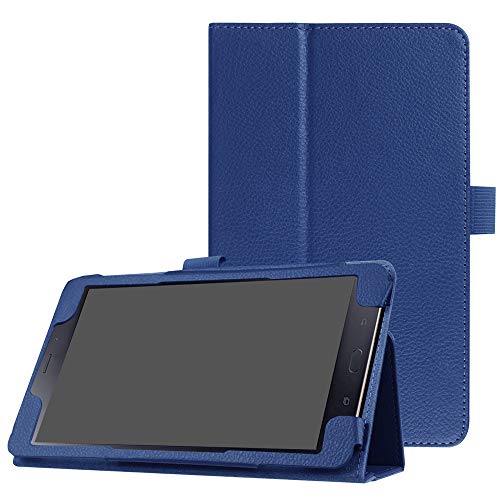 Galaxy Tab A 8.0 Hülle 2017, Colorful Ultra Slim Lightweight Schutzhülle PU Leder Smart Cover Case mit Auto Wake/Sleep für Samsung Galaxy Tab A 8.0 SM-T380 T385 2017 (Dunkelblau) von Colorful Handyhülle